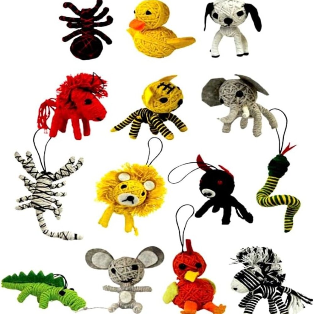 String Voodoo Dolls Animal String Dolls Lot of 10
